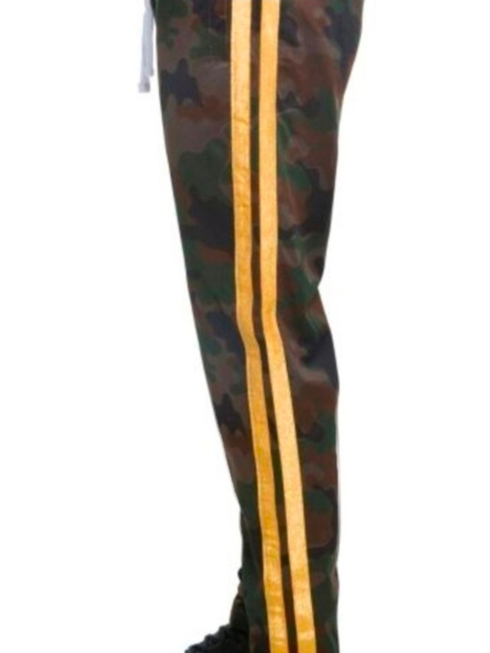 Rebel Minds Men Camouflage Track Pants Joggers With Gold Stripes Size Small NWT